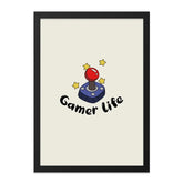 Gamer Life Wall Art, Video Game Print, Retro Joystick Decor, Gamer Gift Idea, Funny Gaming Art, Play Station Gift, Cool Room Decor - Tawshia